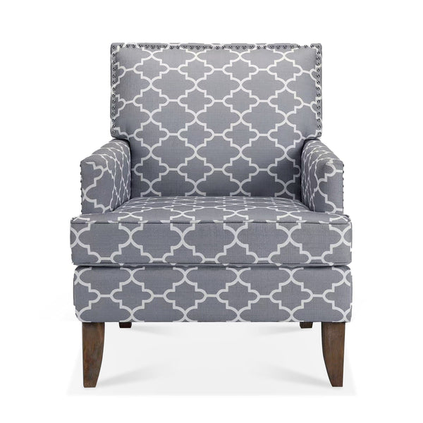 Grey & White Accent Chair1Mattress Xperts