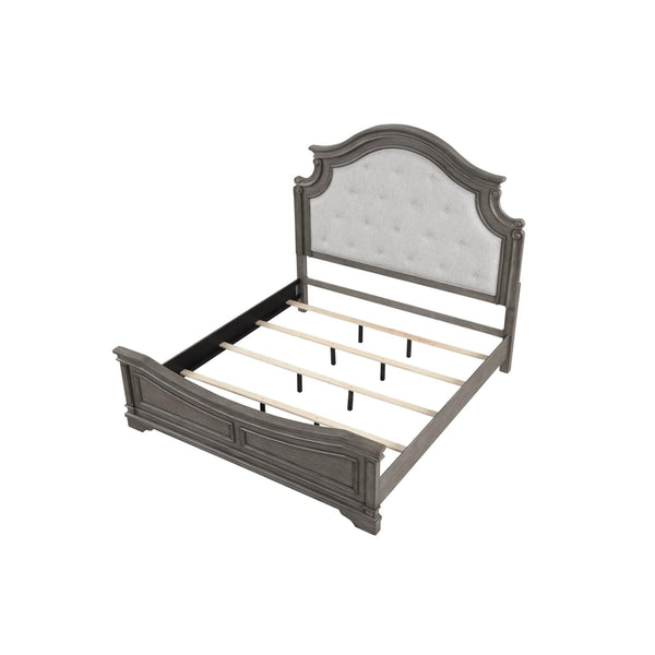 Grace Light Grey & Wood Finish Bed | King Size2Acme