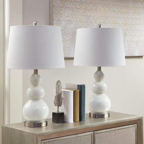 Decorative White Table Lamps | Set of 23Ollix