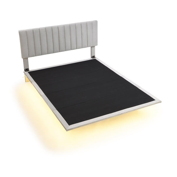 Floating Modern Bed with Lights | Queen Size5mattress xperts