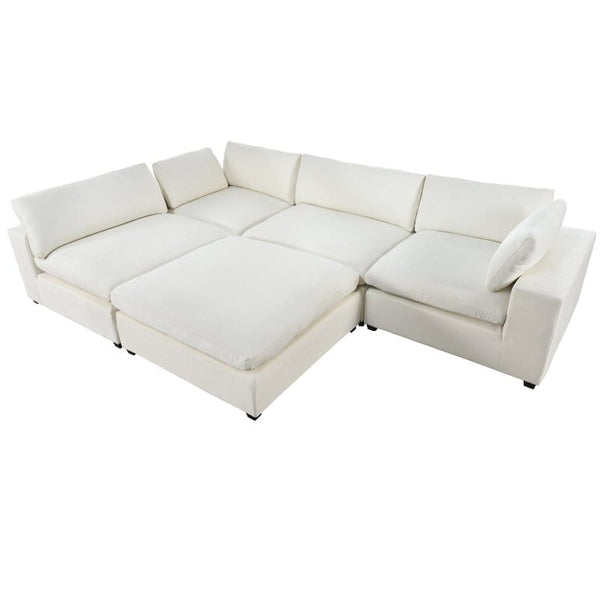 Oversized Modular Sofa with Removable Ottoman4Ustyle