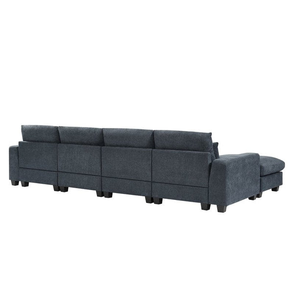Sectional Sofa Large L-Shape Feather Filled Seating2Ustyle