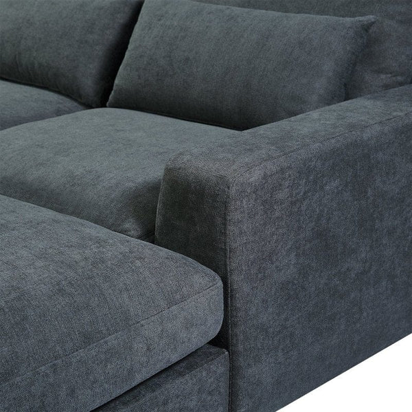 Sectional Sofa Large L-Shape Feather Filled Seating4Ustyle