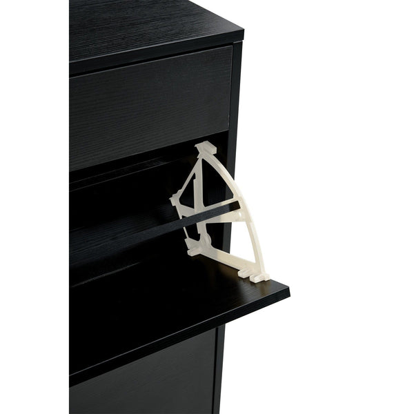 Black Shoe Cabinet Display Shelf4On-Trend