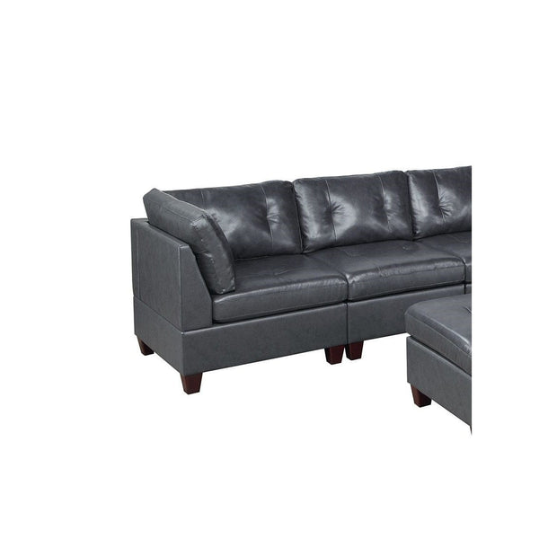 Genuine Leather Sofa & Ottoman Set | 7 Pcs2Acme