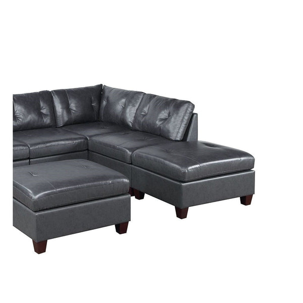 Genuine Leather Sofa & Ottoman Set | 7 Pcs3Acme