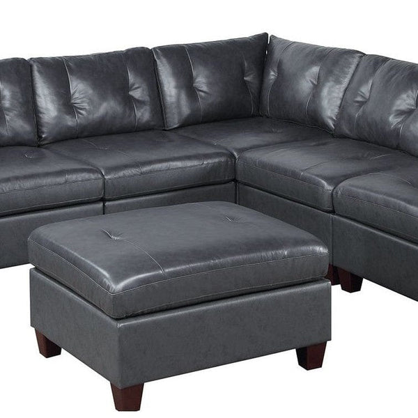 Genuine Leather Sofa & Ottoman Set | 7 Pcs4Acme