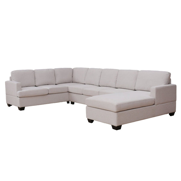 Large Upholstered U-Shape Sectional Sofa1Ustyle