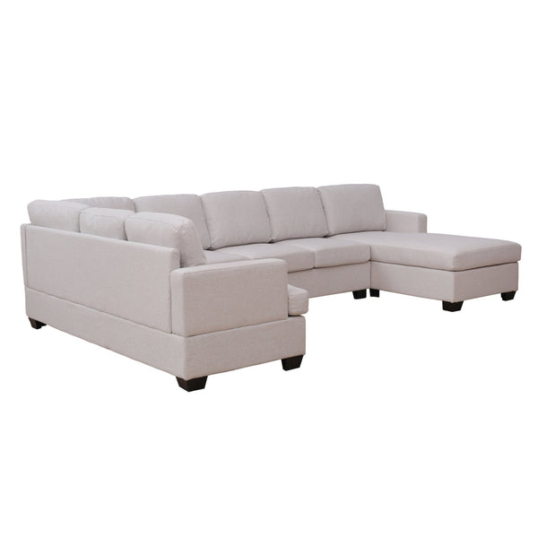 Large Upholstered U-Shape Sectional Sofa4Ustyle
