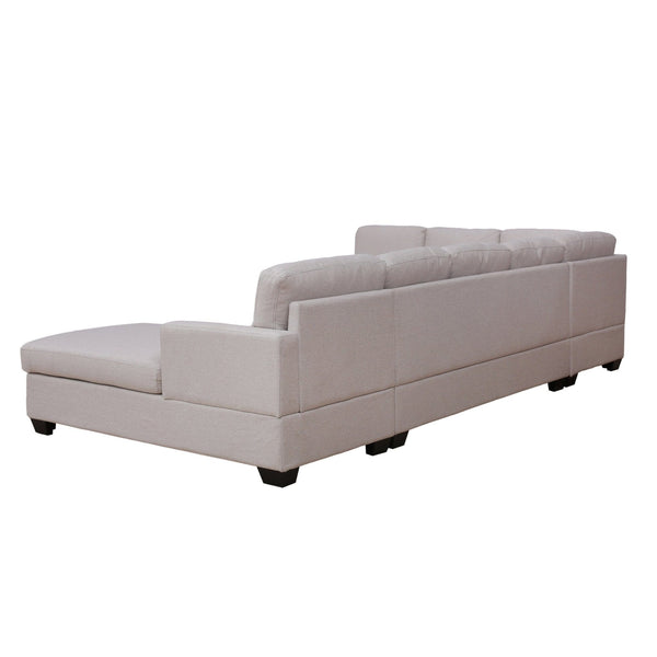 Large Upholstered U-Shape Sectional Sofa5Ustyle