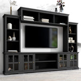 On-Trend Black Entertainment Wall Unit | 70
