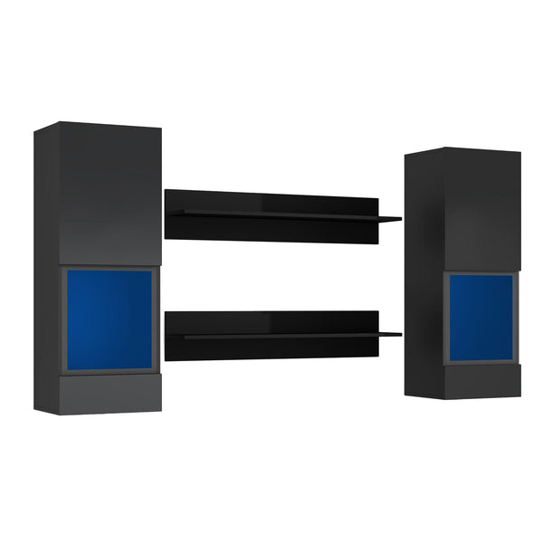 Black Floating TV Stand and Entertainment Center1On-Trend
