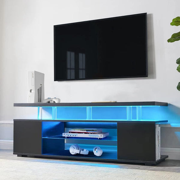 Black Modern TV Media Console4Homemax Furniture