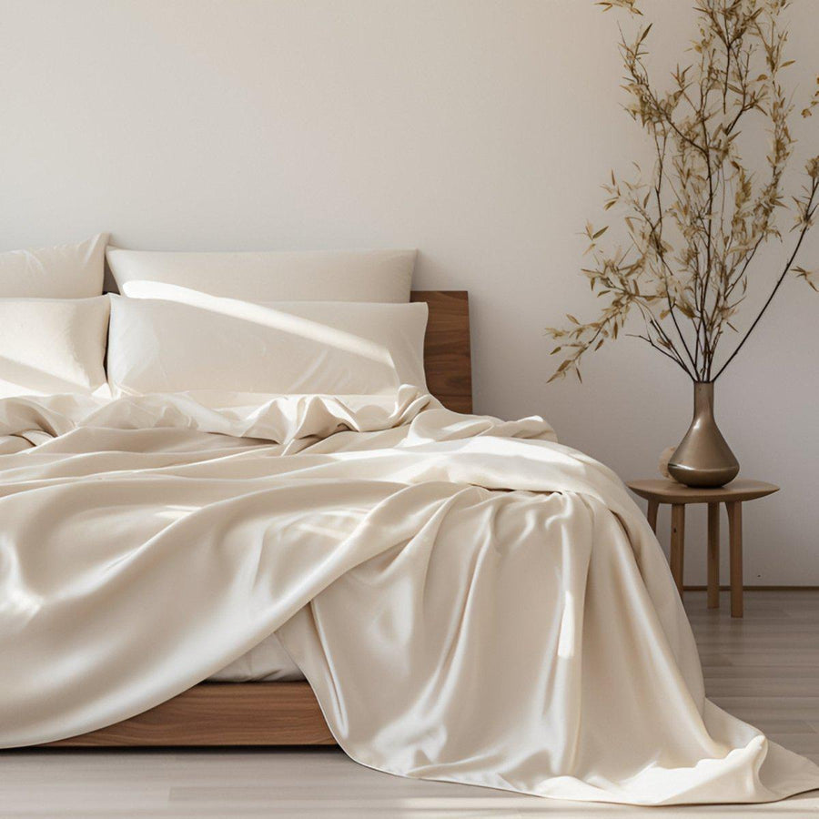 soft white duvet cover on a bed