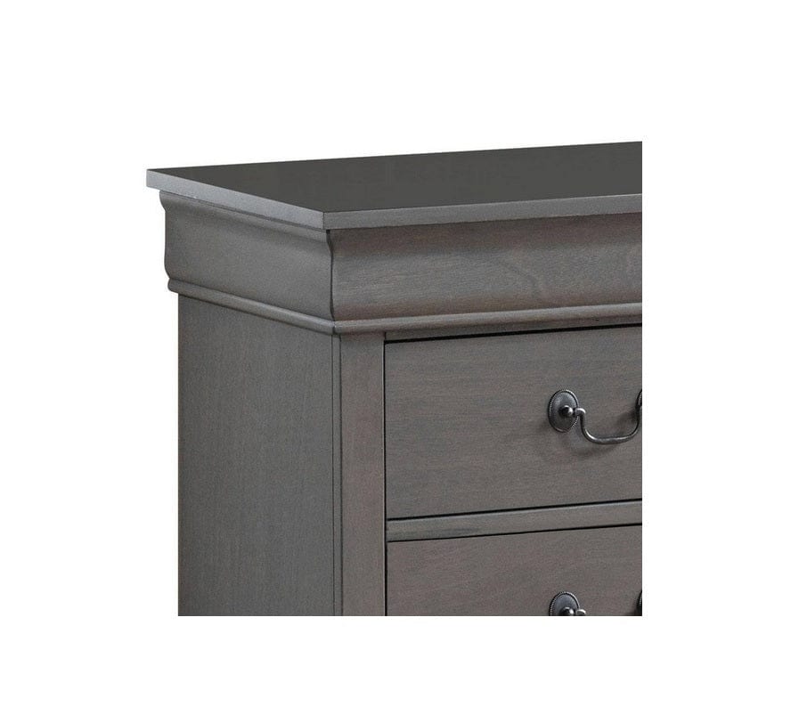 Acme 1pc Solid Wood Grey Nightstand Mattress-Xperts-Florida