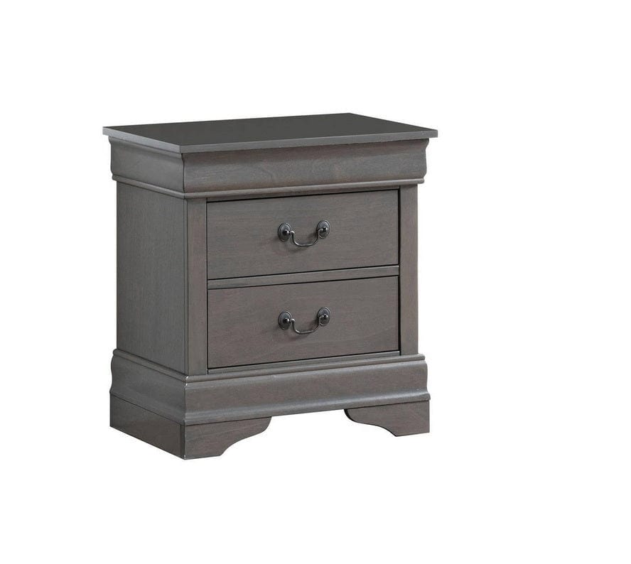 Acme 1pc Solid Wood Grey Nightstand Mattress-Xperts-Florida