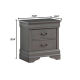 Acme 1pc Solid Wood Grey Nightstand Mattress-Xperts-Florida