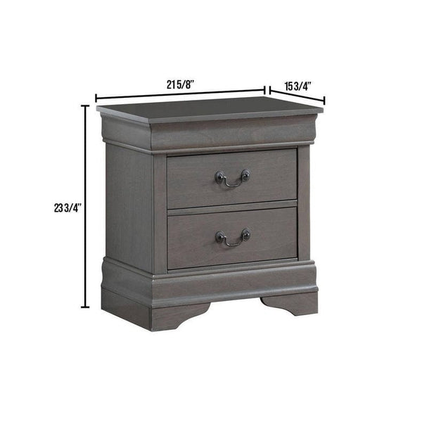 Acme 1pc Solid Wood Grey Nightstand Mattress-Xperts-Florida