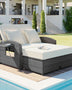 Topmaxx 2 Person Outdoor Daybed with Built-in Tables 2 Person Outdoor Daybed | Built in Tables  Mattress-Xperts-Florida