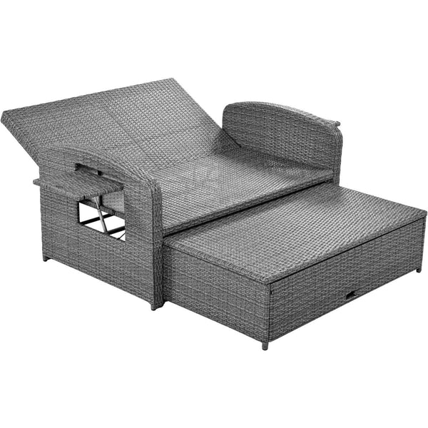 Topmaxx 2 Person Outdoor Daybed with Built-in Tables 2 Person Outdoor Daybed | Built in Tables  Mattress-Xperts-Florida