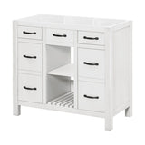 MRS 36''White Bathroom Vanity without Sink Soft Closing Mattress-Xperts-Florida