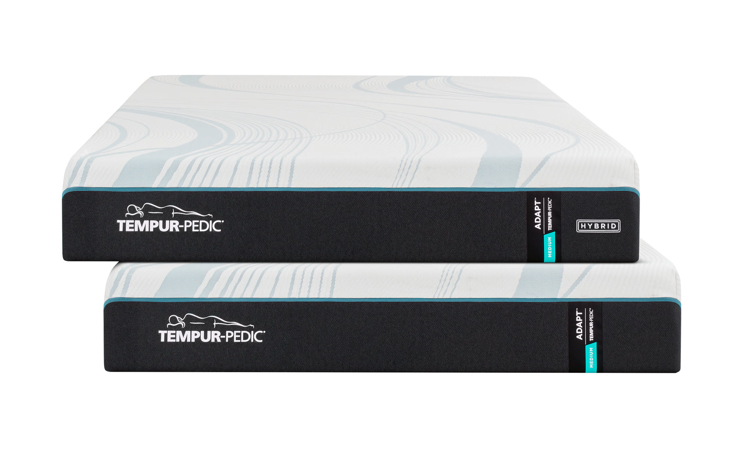 tempurpedic adapt mattresses stacked on top of each other
