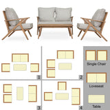 Acme Acacia Wood Patio Furniture Set Mattress-Xperts-Florida