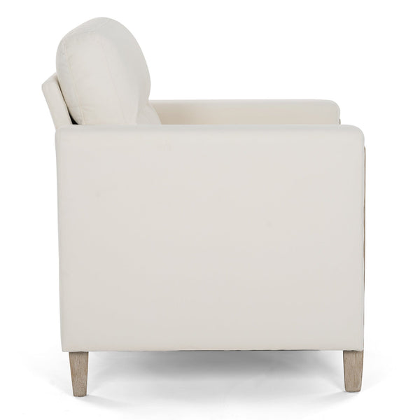 Coastal Style White Accent Chair with Gold Trim2Homemax Furniture