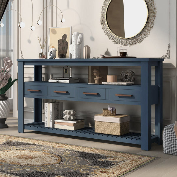 Blue Modern Console Sofa Table2Ustyle