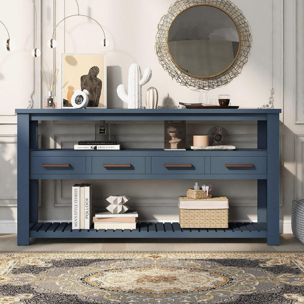 Blue Modern Console Sofa Table3Ustyle