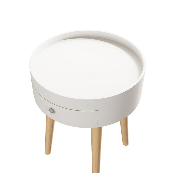 Classy White Side Table5Acme