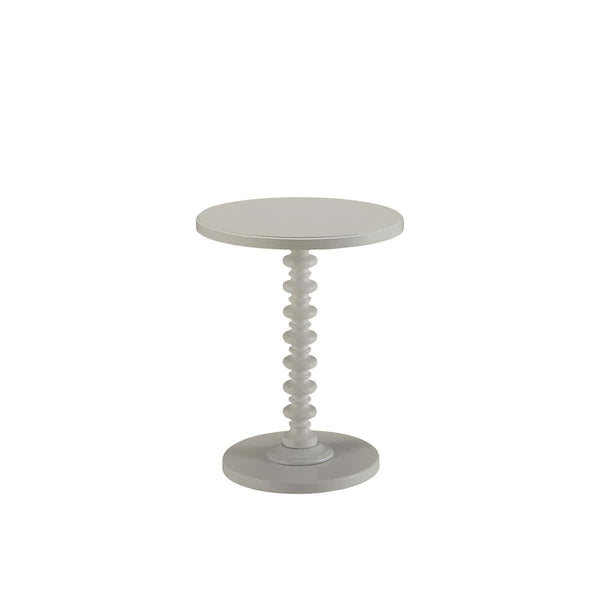 Acme White Round Side Table White Rounded Side Table | French Design  Mattress-Xperts-Florida