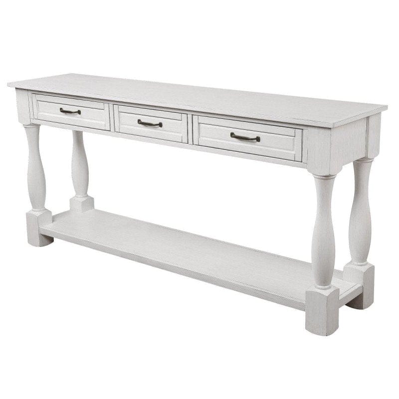 HOME OEING Store Store Wood Sofa Table - Antique White 63 inches Antique White | 63" TV Console, Stand Mattress-Xperts-Florida