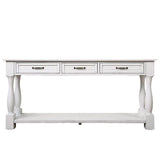 HOME OEING Store Store Wood Sofa Table - Antique White 63 inches Antique White | 63