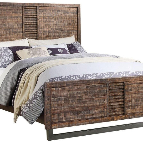Acme Andria Queen Bed in Reclaimed Oak Natural Reclaimed Oak Andria Queen Bed  Mattress-Xperts-Florida