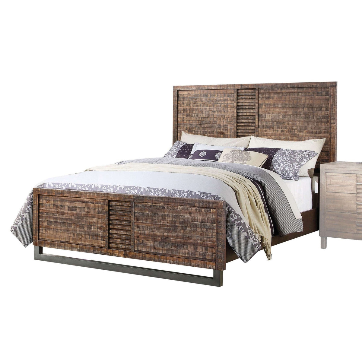 Acme Andria Queen Bed in Reclaimed Oak Natural Reclaimed Oak Andria Queen Bed  Mattress-Xperts-Florida