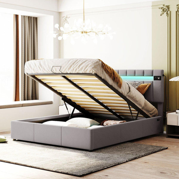 Modern Futuristic LED Design Queen Bed2DTYStore