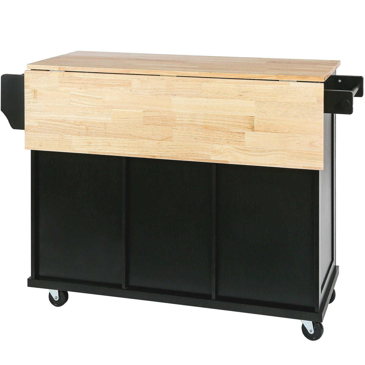 Topmaxx Black Kitchen Island with Storage Mattress-Xperts-Florida