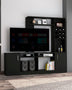 Acme Black Modern 2 Door Entertainment Center Black Modern Entertainment Center  Mattress-Xperts-Florida