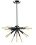 DecoElegance Black Modern LED Chandeiler Unique Spikey Drop Chandelier | Indoor Lighting  Mattress-Xperts-Florida