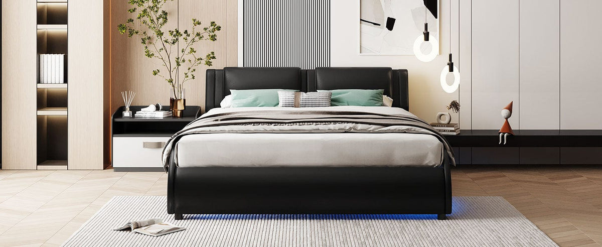 Acme Black Modern Upholstered Bed Perfect for Teen Boys Mattress-Xperts-Florida