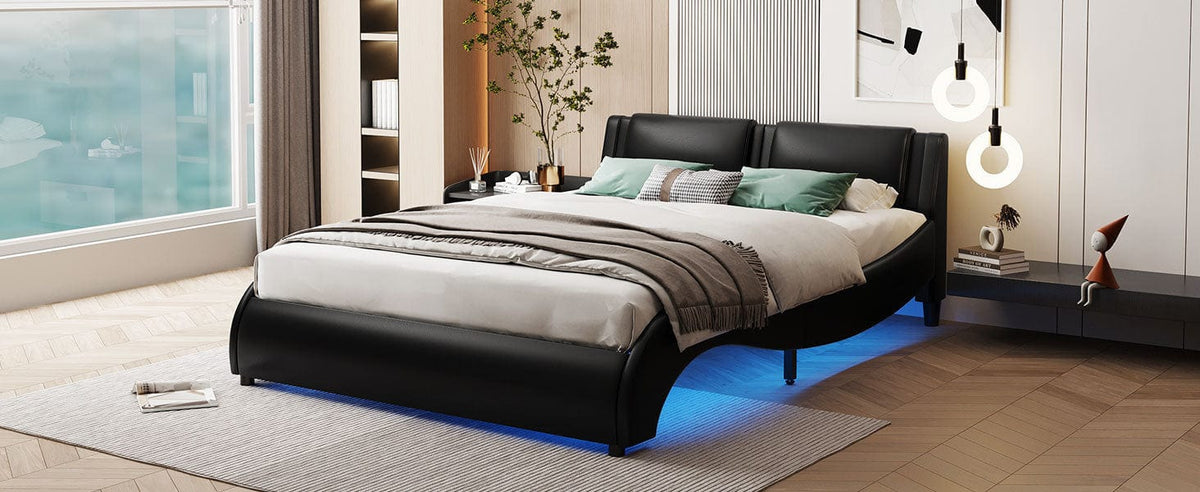 Acme Black Modern Upholstered Bed Perfect for Teen Boys Mattress-Xperts-Florida