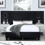Acme Black Modern Velvet King Upholstered Bed Mattress-Xperts-Florida