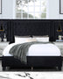 Acme Black Modern Velvet Queen Upholstered Bed Mattress-Xperts-Florida