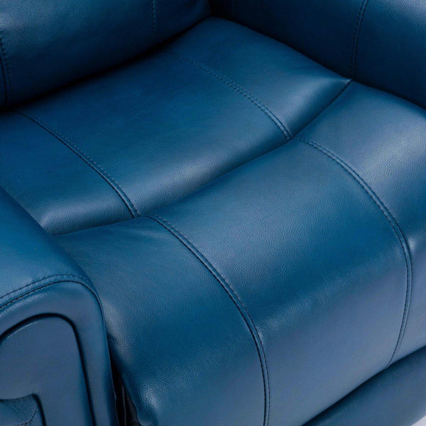 mattress xperts Blue Leather Lift Chair with Massage Mattress-Xperts-Florida