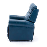 mattress xperts Blue Leather Lift Chair with Massage Mattress-Xperts-Florida