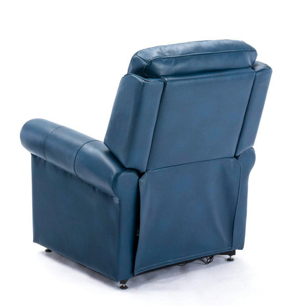 mattress xperts Blue Leather Lift Chair with Massage Mattress-Xperts-Florida