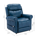 mattress xperts Blue Leather Lift Chair with Massage Mattress-Xperts-Florida