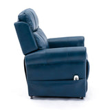 mattress xperts Blue Leather Lift Chair with Massage Mattress-Xperts-Florida