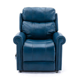 mattress xperts Blue Leather Lift Chair with Massage Mattress-Xperts-Florida